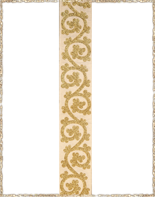 Borte Kleeranke 50 elfenbein gold 420492